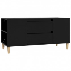 Szafka pod TV, czarna, 102x44,5x50 cm, materiał drewnopochodny