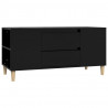 Szafka pod TV, czarna, 102x44,5x50 cm, materiał drewnopochodny