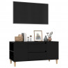 Szafka pod TV, czarna, 102x44,5x50 cm, materiał drewnopochodny