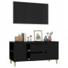 Szafka pod TV, czarna, 102x44,5x50 cm, materiał drewnopochodny