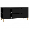 Szafka pod TV, czarna, 102x44,5x50 cm, materiał drewnopochodny
