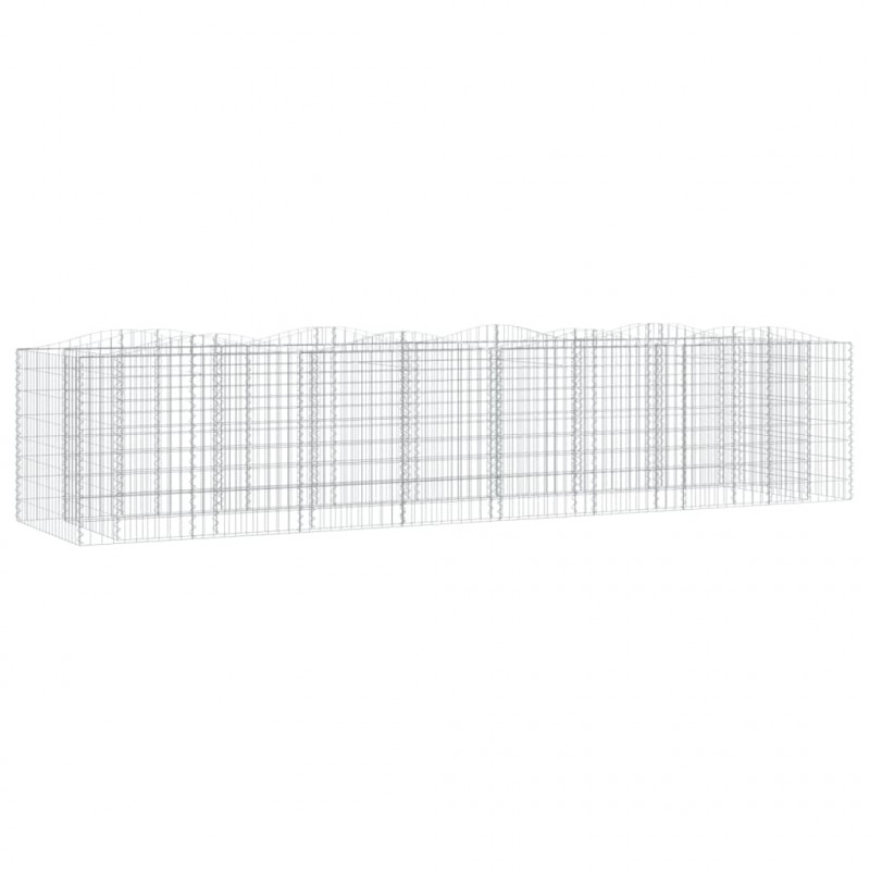 Łukowaty kosz gabionowy, 400x100x100 cm, galwanizowane żelazo
