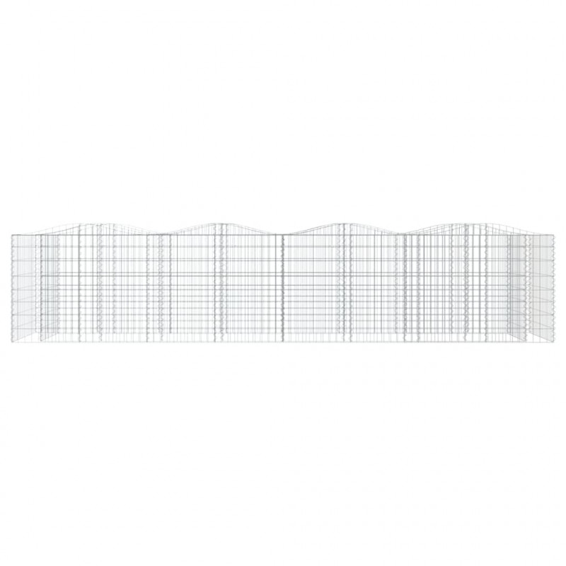 Łukowaty kosz gabionowy, 400x100x100 cm, galwanizowane żelazo