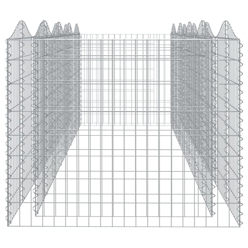 Łukowaty kosz gabionowy, 400x100x100 cm, galwanizowane żelazo