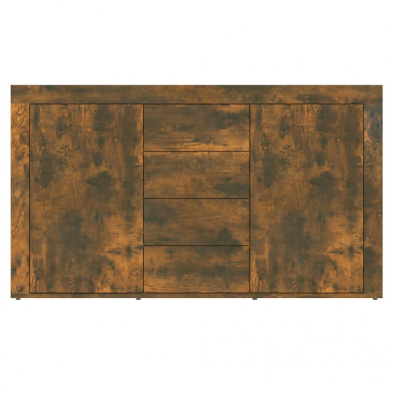 Komoda, przydymiony dąb, 120x36x69 cm, materiał drewnopochodny