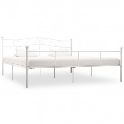 Rama łóżka, biała, metalowa, 180 x 200 cm