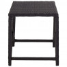 Ławka ogrodowa, 80 cm, polirattan, czarna