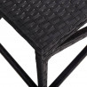 Ławka ogrodowa, 80 cm, polirattan, czarna