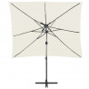 Parasol wiszący z podwójną czaszą, 250x250 cm, piaskowy