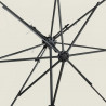 Parasol wiszący z podwójną czaszą, 250x250 cm, piaskowy