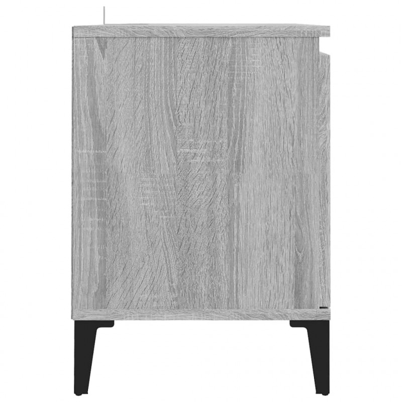Szafka TV, metalowe nóżki, szary dąb sonoma, 103,5x35x50 cm