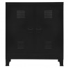 Industrialna szafka do przechowywania, czarna 90x40x100 cm stal