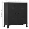 Industrialna szafka do przechowywania, czarna 90x40x100 cm stal