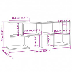 Szafka pod TV, szara, 104x30x52 cm, materiał drewnopochodny