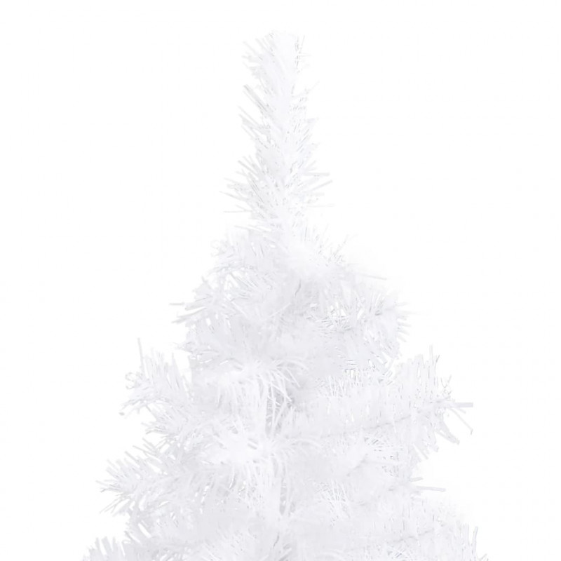 Sztuczna choinka narożna, biała, 240 cm, PVC