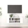 Wisząca szafka TV, biała, 102x35x35 cm, materiał drewnopochodny