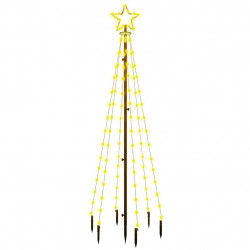 Choinka z kołkiem gruntowym, 108 ciepłych białych LED, 180 cm