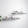 Półki ścienne, 2 szt, szare, 80 x 23,5 x 3,8 cm, MDF