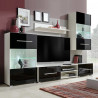 5-el. zestaw mebli TV z LED, czarny