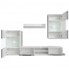 5-el. zestaw mebli TV z LED, czarny