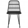 Krzesła ogrodowe, 2 szt., czarne, 48x62x84 cm, rattan PE