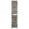 Parawan 4-panelowy, szary, 143x166 cm, lite drewno