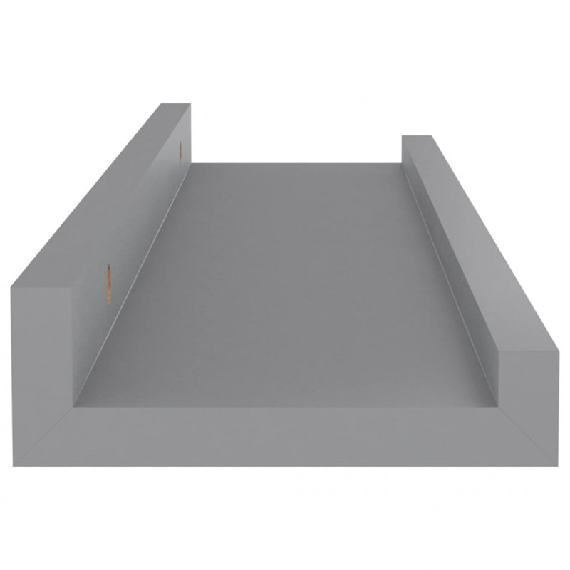 Półki ścienne, 4 szt., szare, 40x9x3 cm