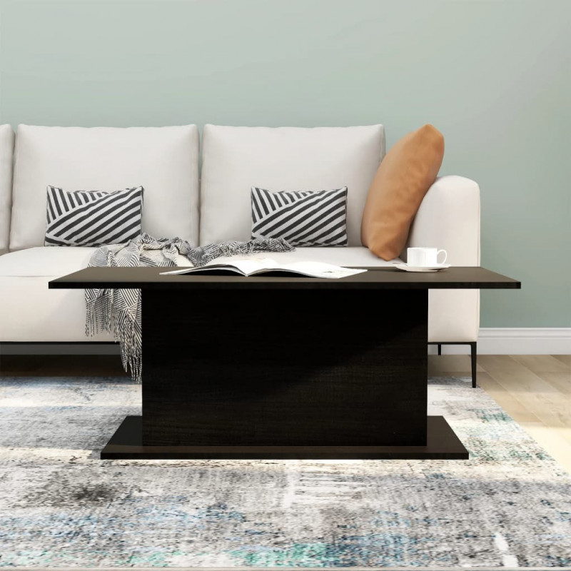 Stolik kawowy, czarny, 102x55,5x40 cm, materiał drewnopochodny
