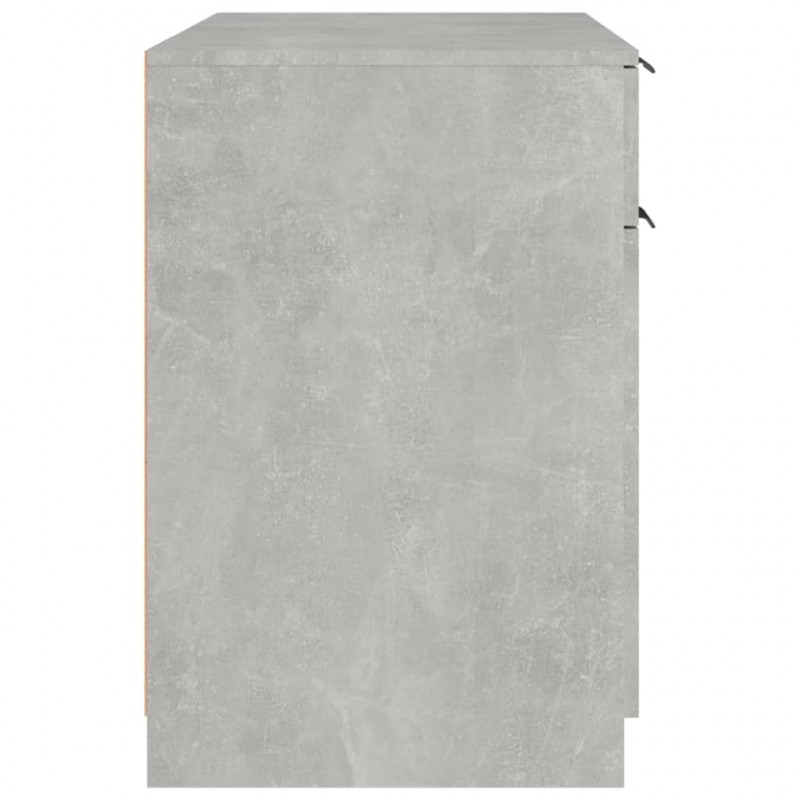 Biurko, szarość betonu, 100x50x75 cm, materiał drewnopochodny