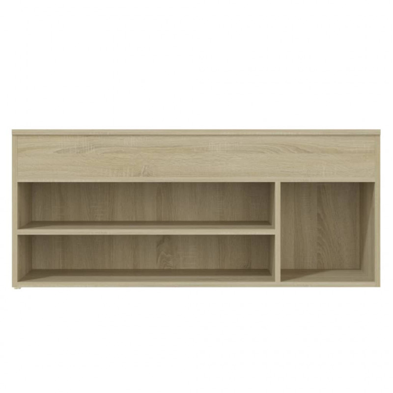 Ławka z miejscem na buty, dąb sonoma, 105x30x45 cm