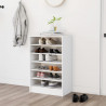 Szafka na buty, biała, 60x35x92 cm, materiał drewnopochodny