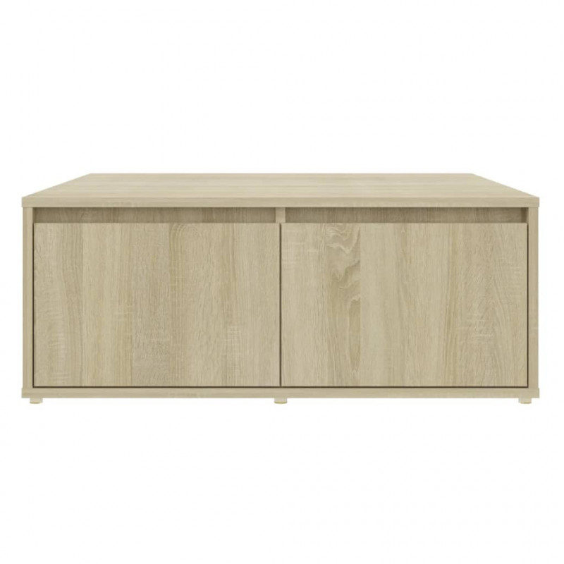 Stolik kawowy, dąb sonoma, 80x80x31 cm, materiał drewnopochodny