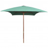 Parasol ogrodowy, 200x300 cm, drewniany stelaż, zielony