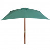 Parasol ogrodowy, 200x300 cm, drewniany stelaż, zielony