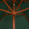 Parasol ogrodowy, 200x300 cm, drewniany stelaż, zielony