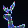 Świąteczny, świecący renifer z saniami, z siateczką, 432 LED