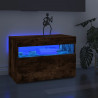 Szafki pod TV z LED, 2 szt., przydymiony dąb, 60x35x40 cm
