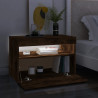 Szafki pod TV z LED, 2 szt., przydymiony dąb, 60x35x40 cm