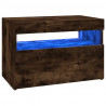 Szafki pod TV z LED, 2 szt., przydymiony dąb, 60x35x40 cm