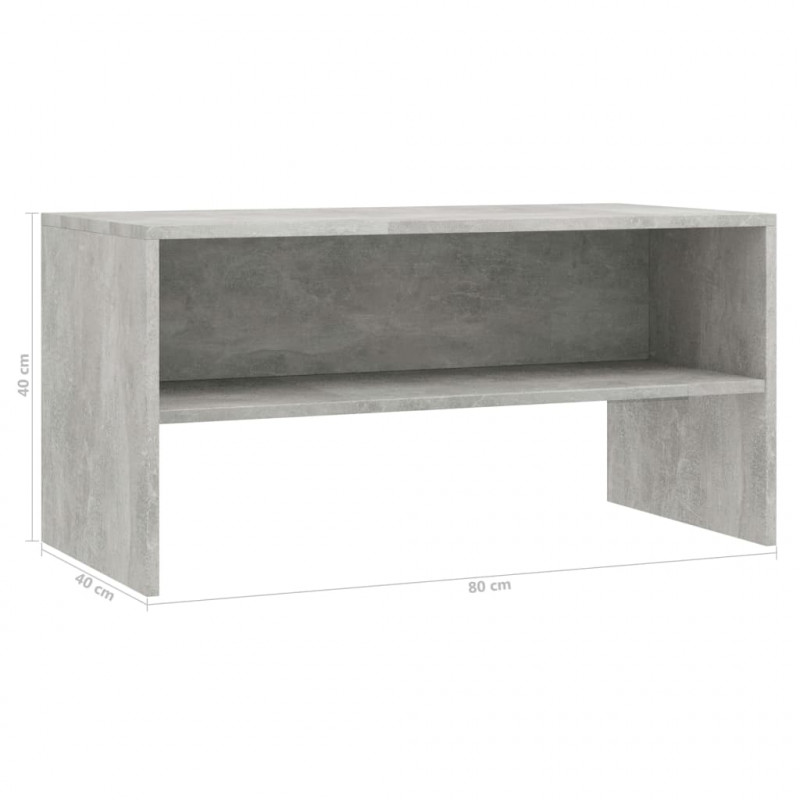 Szafka pod TV, betonowy szary, 80x40x40 cm