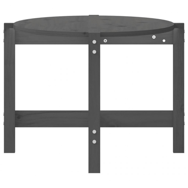 Stolik kawowy, szary, 118x63x45 cm, lite drewno sosnowe