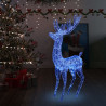 Świąteczny renifer, akryl, 250 LED, 180 cm, niebieski
