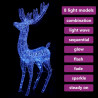 Świąteczny renifer, akryl, 250 LED, 180 cm, niebieski