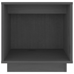 Szafki nocne, 2 szt., szare, 40x30x40 cm, lite drewno sosnowe