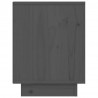Szafki nocne, 2 szt., szare, 40x30x40 cm, lite drewno sosnowe