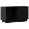 Szafka pod telewizor, czarna, 74x35x44 cm, lite drewno sosnowe