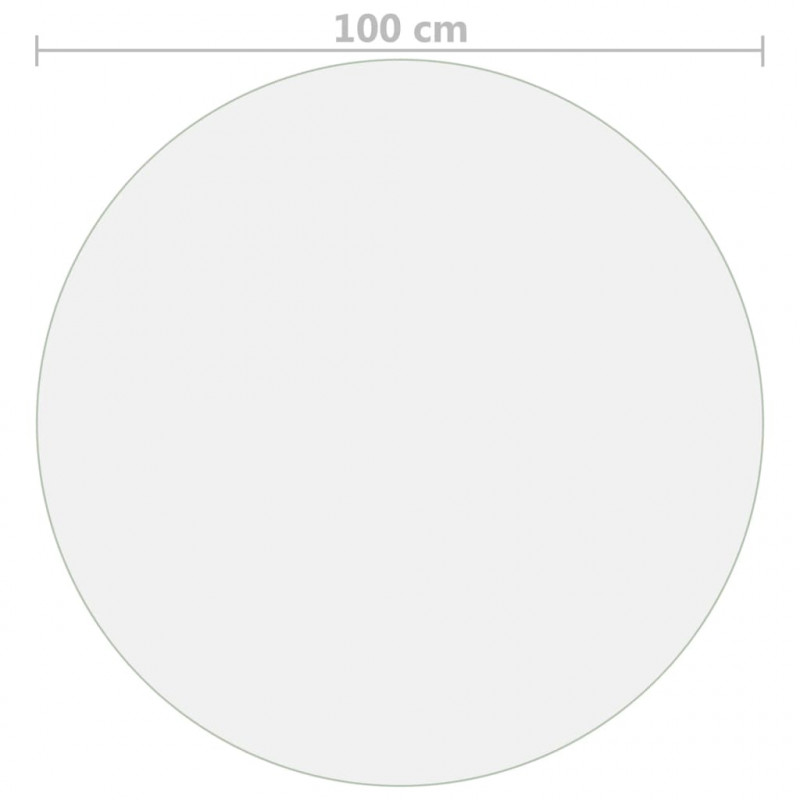 Mata ochronna na stół, matowa, Ø 100 cm, 2 mm, PVC