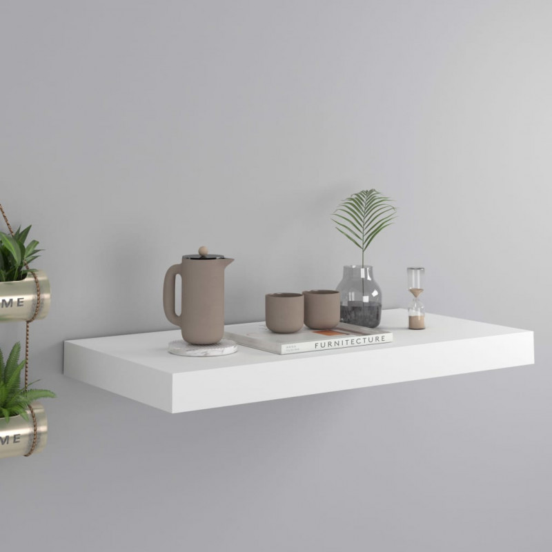 Półka ścienna, biała, 50 x 23 x 3,8 cm, MDF