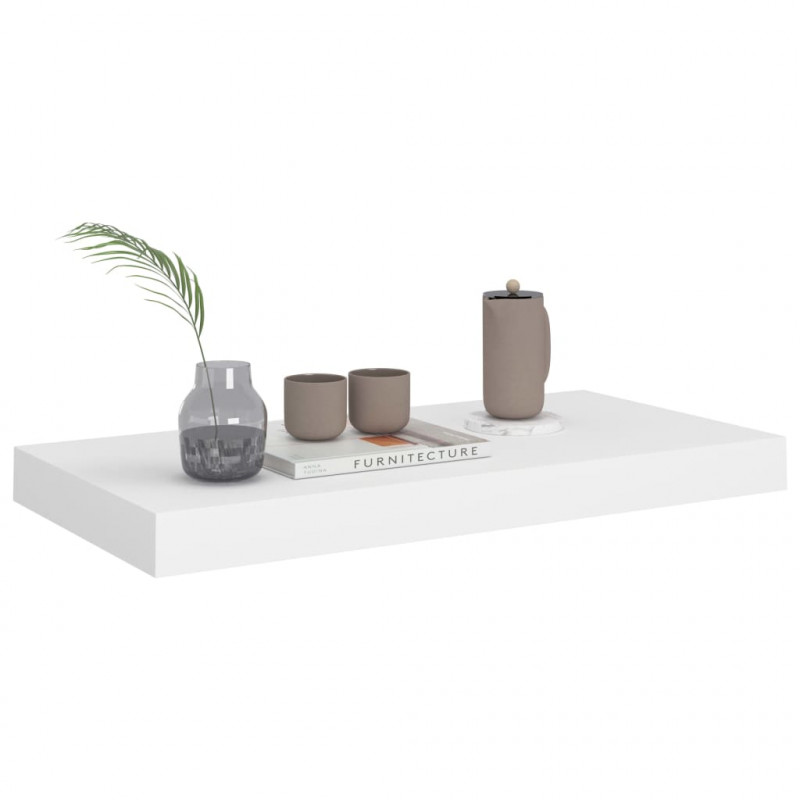 Półka ścienna, biała, 50 x 23 x 3,8 cm, MDF