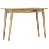 Stolik konsolowy, 115x40x75 cm, lite surowe drewno mango